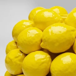 KARE Vaas Citroensap, hoogte 40 cm, Ø 31 cm, porselein, geel