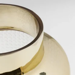 KARE Vaas LA Noble, hoogte 30 cm, glas, goud/helder, handgemaakt