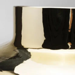 KARE Vaas LA Noble, hoogte 30 cm, glas, goud/helder, handgemaakt