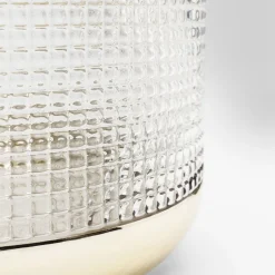 KARE Vaas LA Noble, hoogte 18 cm, glas, goud/helder, handgemaakt