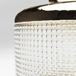 KARE Vaas LA Noble, hoogte 18 cm, glas, goud/helder, handgemaakt