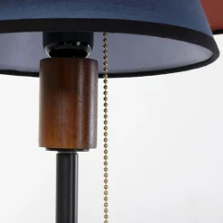 Kare vloerlamp Riva, meerkleurig, textiel, hout, hoogte 160 cm