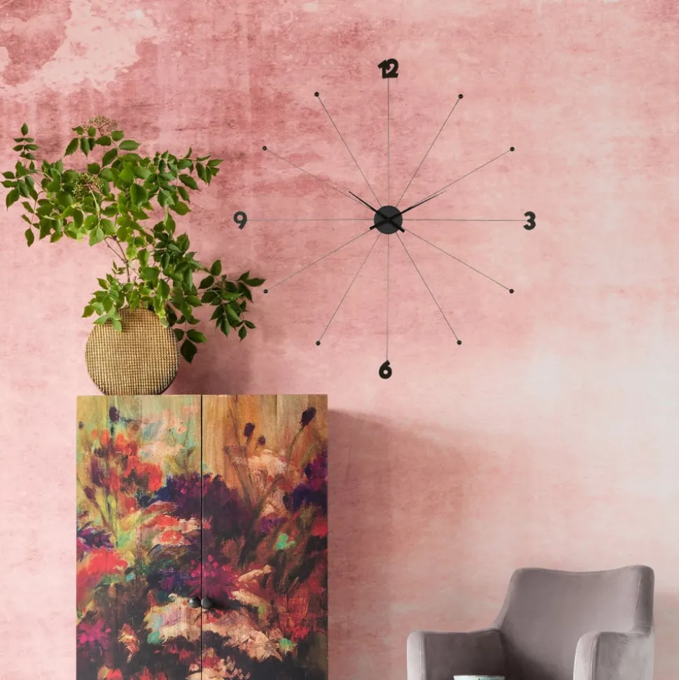 KARE wandklok Like Umbrella, aluminium, polystyreen, Ø 100 cm