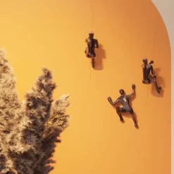 KARE wandobject Climber Rope, polyresin, hoogte 51 cm, bruin