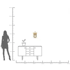 KARE wandobject Kever Spiegel, polyresin, glas, goud