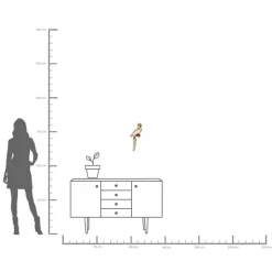 KARE wandobject Papegaai Spiegel, polyresin, glas, goud