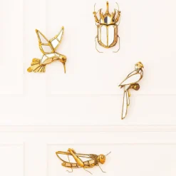 KARE wandobject Papegaai Spiegel, polyresin, glas, goud