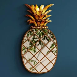 KARE wandobject Pina Spiegel, polyresin, glas, 50 cm, goud