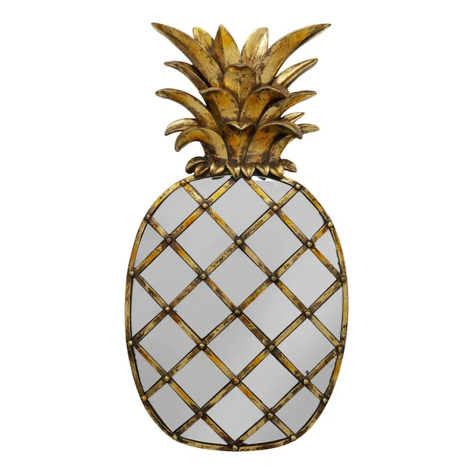 KARE wandobject Pina Spiegel, polyresin, glas, 50 cm, goud