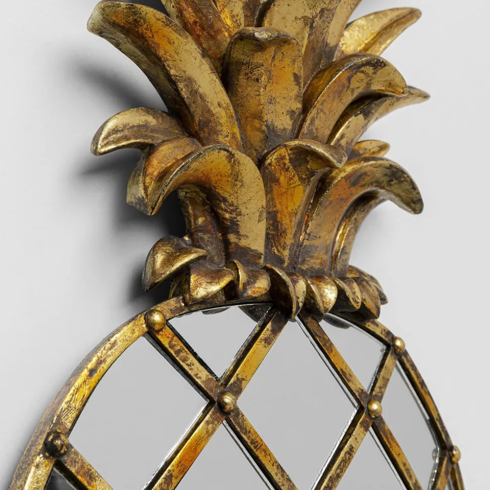 KARE wandobject Pina Spiegel, polyresin, glas, 50 cm, goud