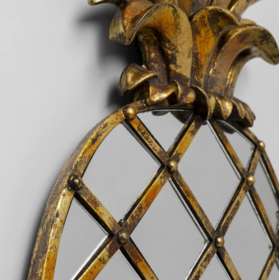 KARE wandobject Pina Spiegel, polyresin, glas, 50 cm, goud