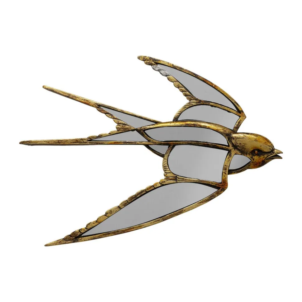 KARE Zwaluw Spiegel wandobject, polyresin, glas, goud