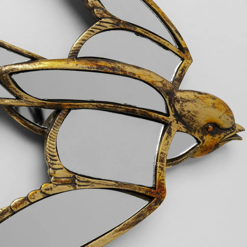 KARE Zwaluw Spiegel wandobject, polyresin, glas, goud