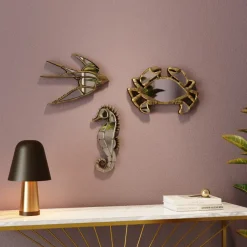 KARE Zwaluw Spiegel wandobject, polyresin, glas, goud