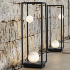 Karman Abachina LED vloerlamp IP65 103cm zwart