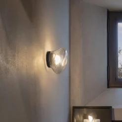 Karman Agua LED wandlamp, IP44, glas helder