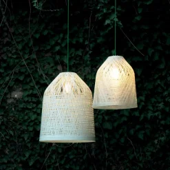 Karman Black Out buiten hanglamp, Ø 35 cm, wit