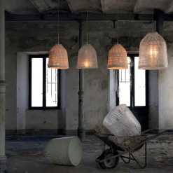 Karman Black Out buiten hanglamp, Ø 35 cm, wit