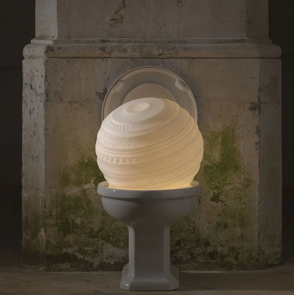 Karman Braille - glazen tafellamp, 40 cm