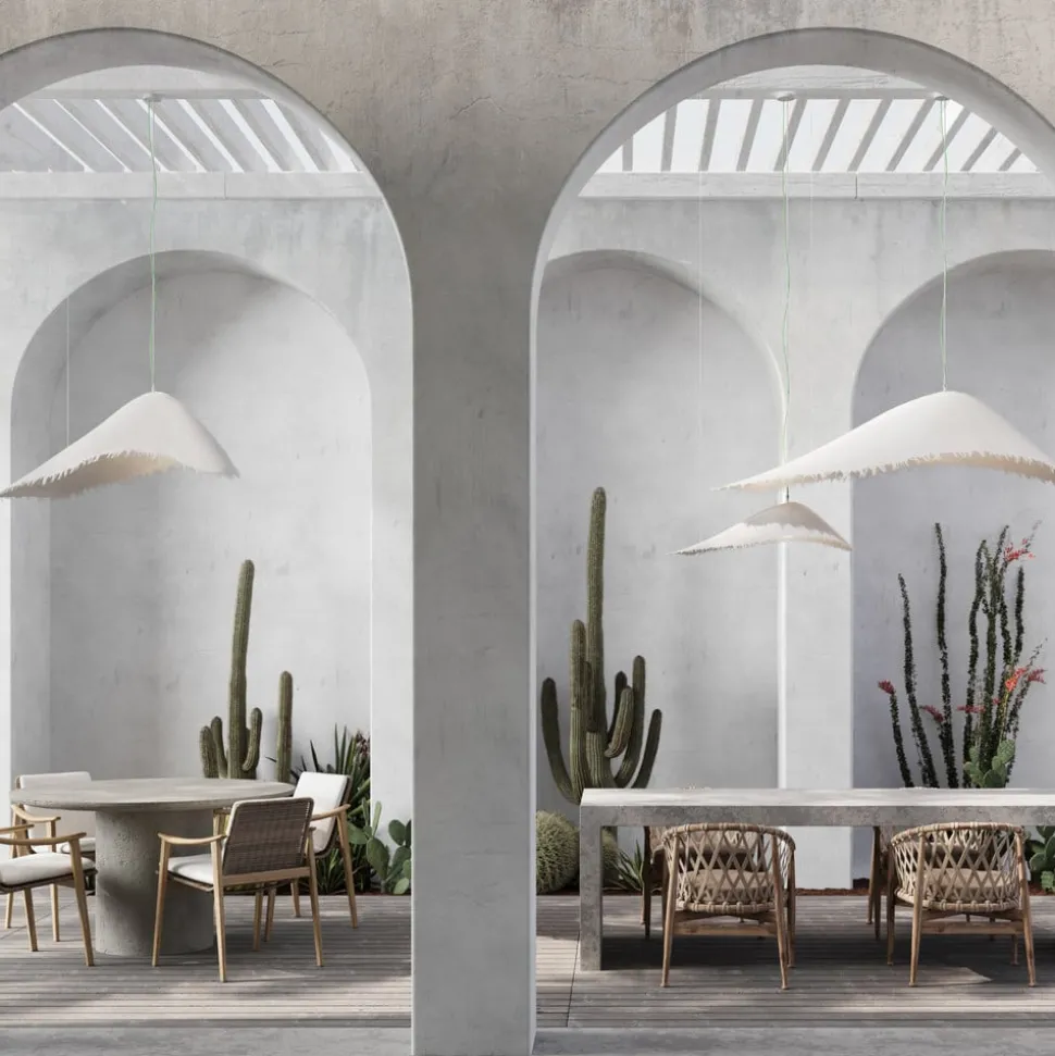 Karman buiten hanglamp Moby Dick, lengte 150 cm, glasvezel