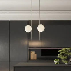 Karman buiten plafondlamp Atmosphere, wit, 178 cm, kunststof