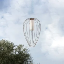 Karman Cell - kooi-hanglamp, Ø55cm, brons