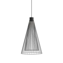 Karman LED buiten hanglamp Ikonika, zwart, Ø 40 cm, IP55