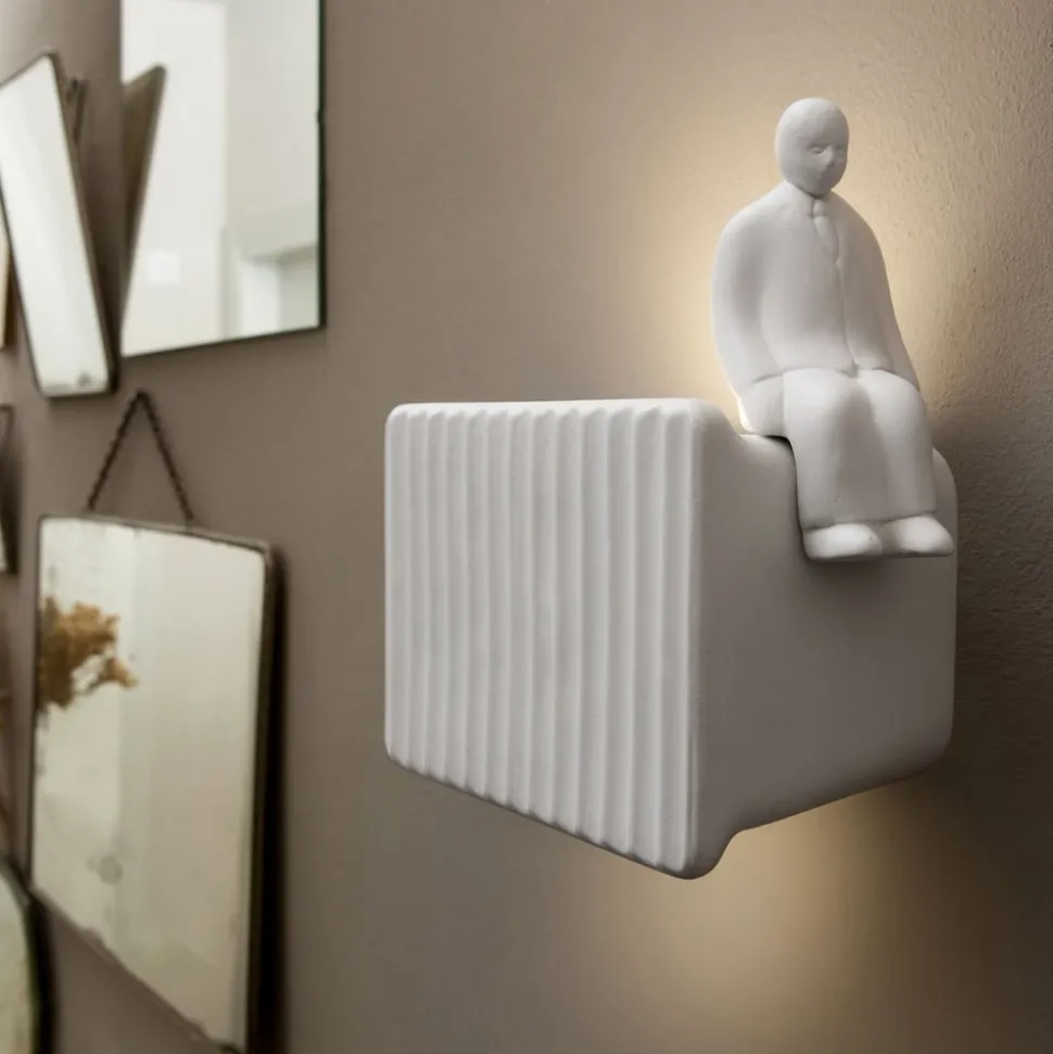 Karman Umarell decoratie figuur 13 cm, zittend