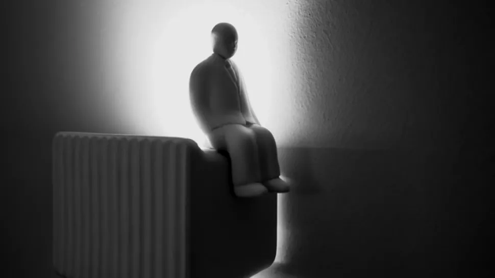 Karman Umarell decoratie figuur 13 cm, zittend