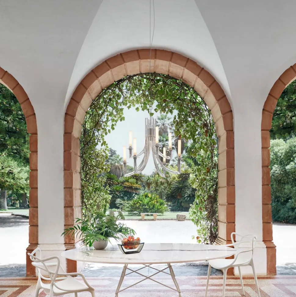 Kartell Khan kroonluchter, Ø 77 cm transparant