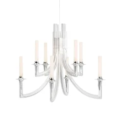 Kartell Khan kroonluchter, Ø 77 cm transparant
