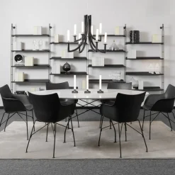 Kartell Khan kroonluchter, Ø 77 cm zwart