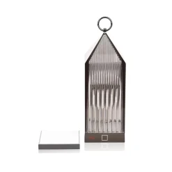 Kartell Lantern LED tafellamp, rookgrijs IP54