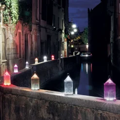 Kartell Lantern LED tafellamp, rookgrijs IP54