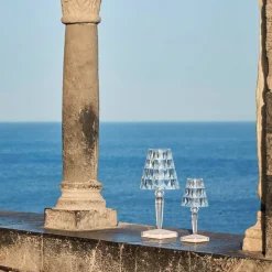 Kartell LED tafellamp Batterij, 26cm, transparant, IP54