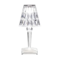 Kartell LED tafellamp Batterij, 26cm, transparant, IP54