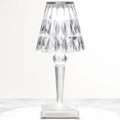 Kartell LED tafellamp Batterij, 26cm, transparant, IP54