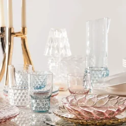 Kartell LED tafellamp Batterij, 26cm, transparant, IP54