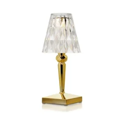 Kartell LED tafellamp Batterij, 26 cm, goud, IP54