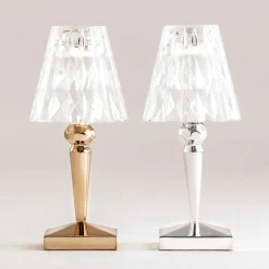 Kartell LED tafellamp Batterij, 26 cm, goud, IP54