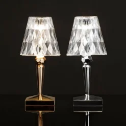 Kartell LED tafellamp Batterij, 26 cm, goud, IP54