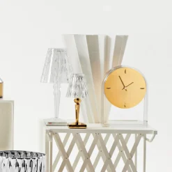 Kartell LED tafellamp Batterij, 26 cm, goud, IP54