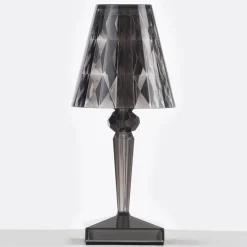 Kartell LED tafellamp Batterij, 26 cm, rookgrijs, IP54