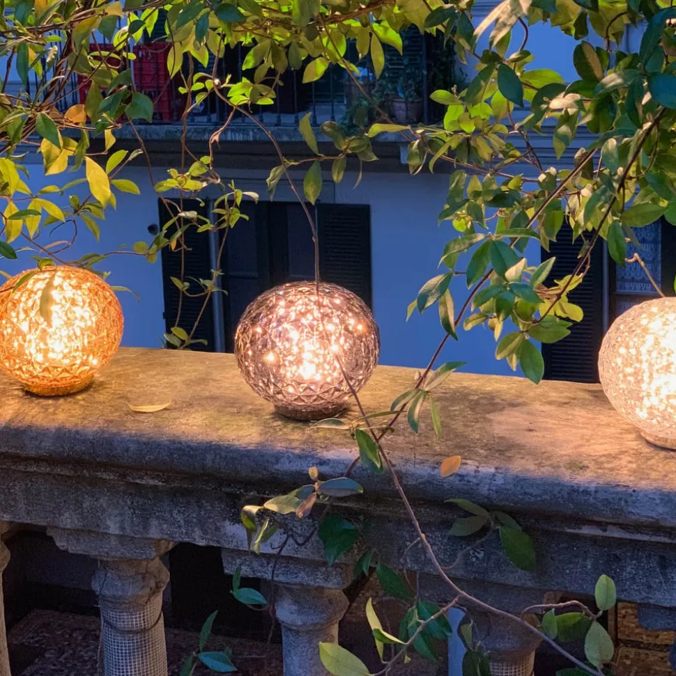 Kartell Mini Planet LED tafellamp, rookgrijs