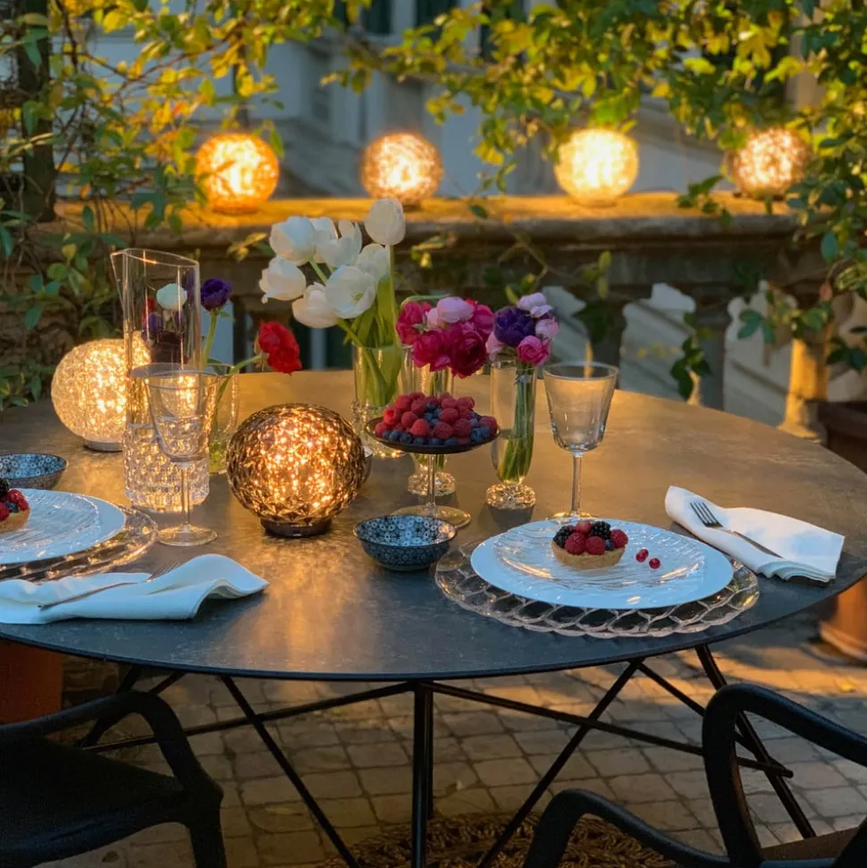 Kartell Mini Planet LED tafellamp, rookgrijs