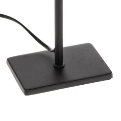 Kate tafellamp met stoffen kap, zwart/goud