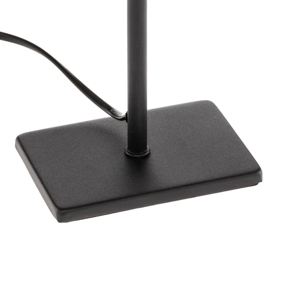 Kate tafellamp met stoffen kap, zwart/goud