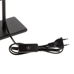 Kate tafellamp met stoffen kap, zwart/goud