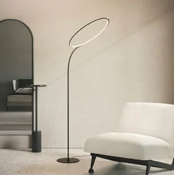 kdln LED vloerlamp Poise, zwart, hoogte 196 cm, dimbaar