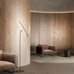 kdln LED vloerlamp Poise, zwart, hoogte 196 cm, dimbaar